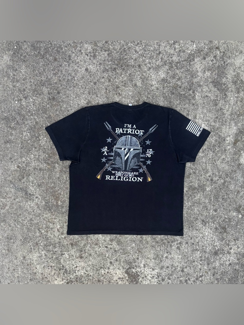 RARE Nine Line Im A Patriot Weapons Are Part Of My Religion Mens 2XL T-Shirt